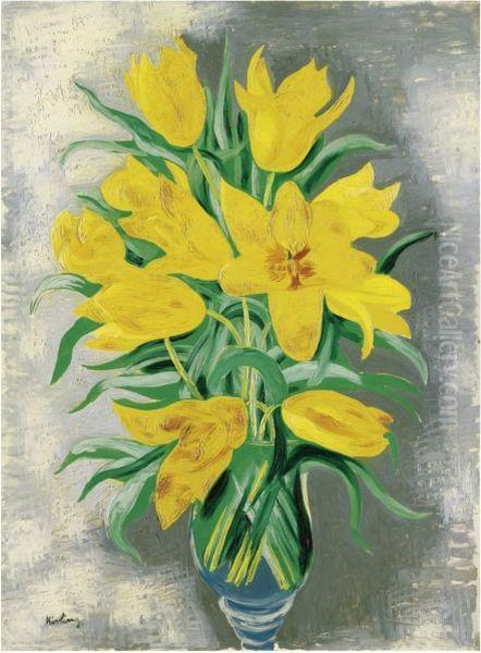 Tulipes Oil Painting by Moise Kisling