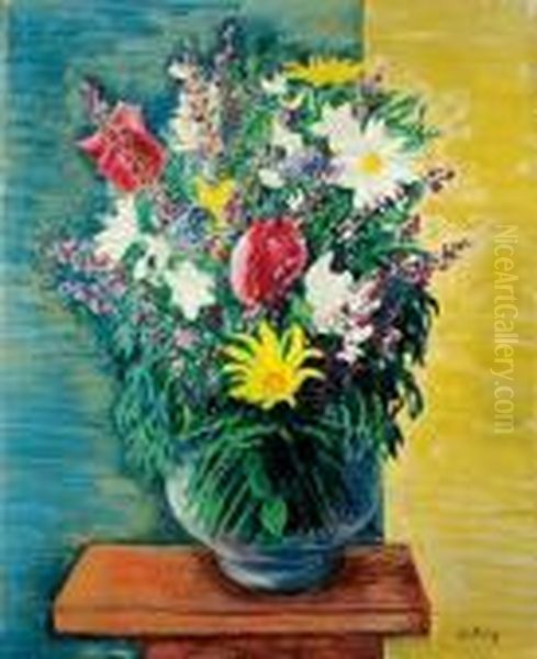 Flowers Oil Painting by Moise Kisling