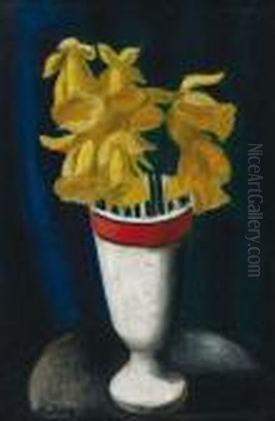 Bouquet De Jonquilles Oil Painting by Moise Kisling