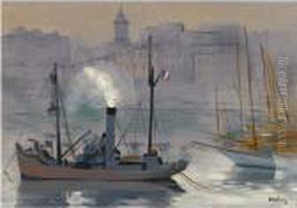 Marseille Oil Painting by Moise Kisling