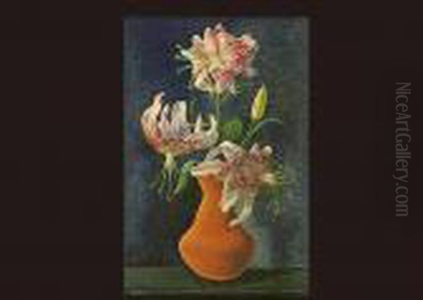 Flower With Vase Oil Painting by Moise Kisling