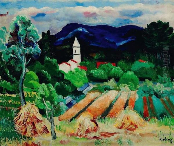 Paysage De Provence Oil Painting by Moise Kisling