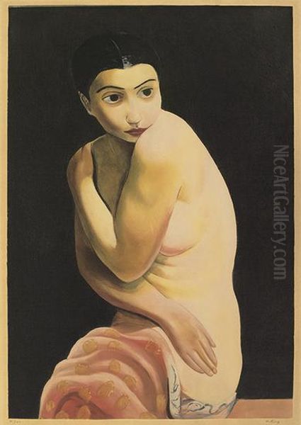 Nu Assis. Oil Painting by Moise Kisling