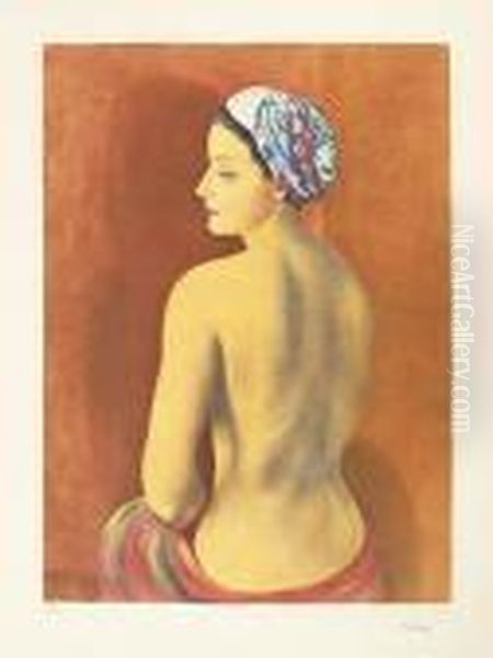 Nu Au Turban. Oil Painting by Moise Kisling