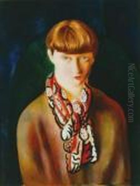 Portrait De Renee Kisling Oil Painting by Moise Kisling