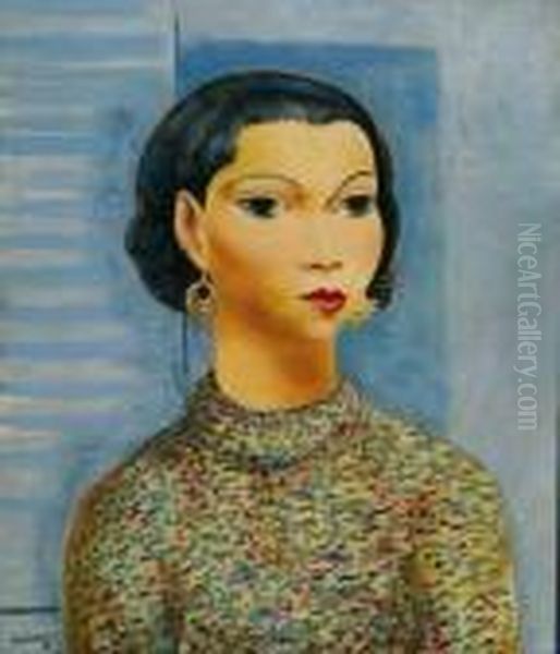 Jeune Femme Au Corsage. Oil Painting by Moise Kisling