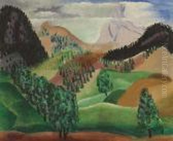 Paysage Montagneux Oil Painting by Moise Kisling