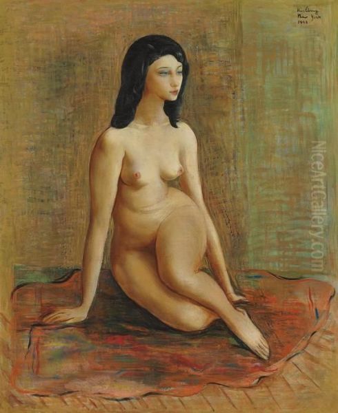 Nu Assis Oil Painting by Moise Kisling