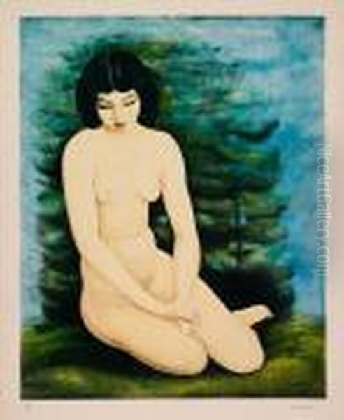 Nu Assise Oil Painting by Moise Kisling