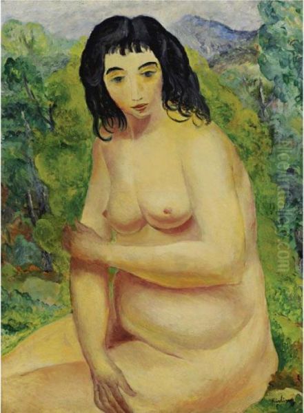 Nu Assis Oil Painting by Moise Kisling