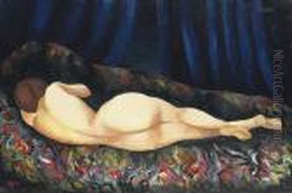 Nu Couche De Dos by Moise Kisling