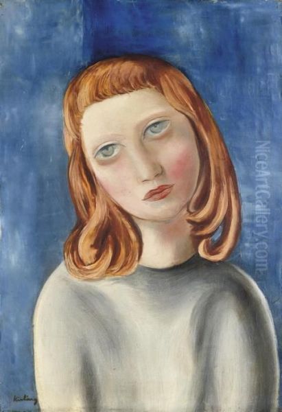 Jeune Fille Rousse Oil Painting by Moise Kisling