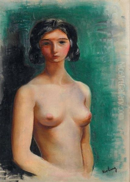 Femme Nue En Buste Huile Oil Painting by Moise Kisling