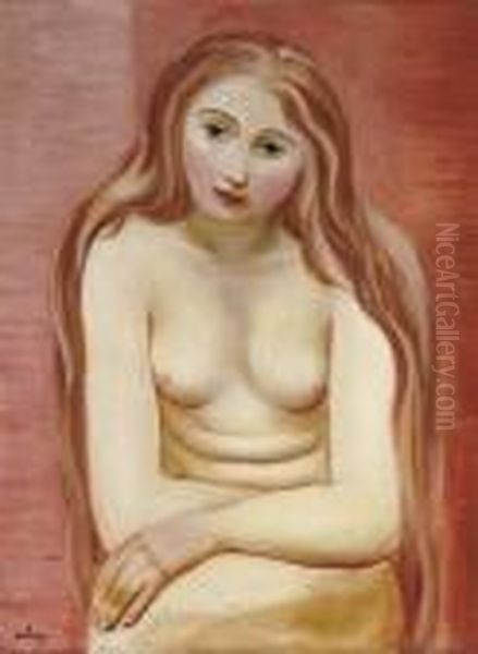 Nu Assis Oil Painting by Moise Kisling