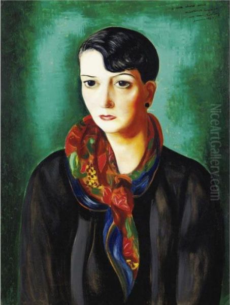 Portrait De Mauricia Coquiot by Moise Kisling