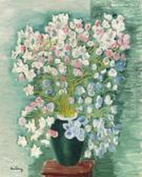 Fleurs Oil Painting by Moise Kisling