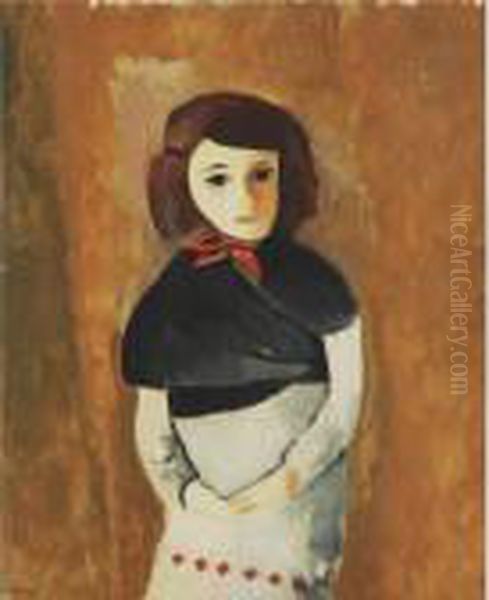 Jeune Femme Au Fichu Noir Oil Painting by Moise Kisling