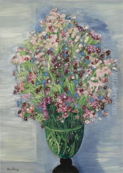 Fleurs Oil Painting by Moise Kisling