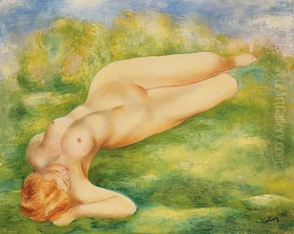 Nu Allonge Oil Painting by Moise Kisling