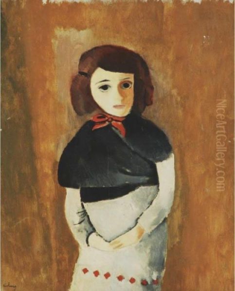 Jeune Femme Au Fichu Noir Oil Painting by Moise Kisling