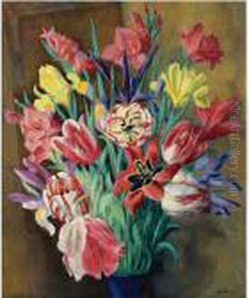 Property From A Private Collection
 

 
 
 

 
 Les Tulipes Oil Painting by Moise Kisling