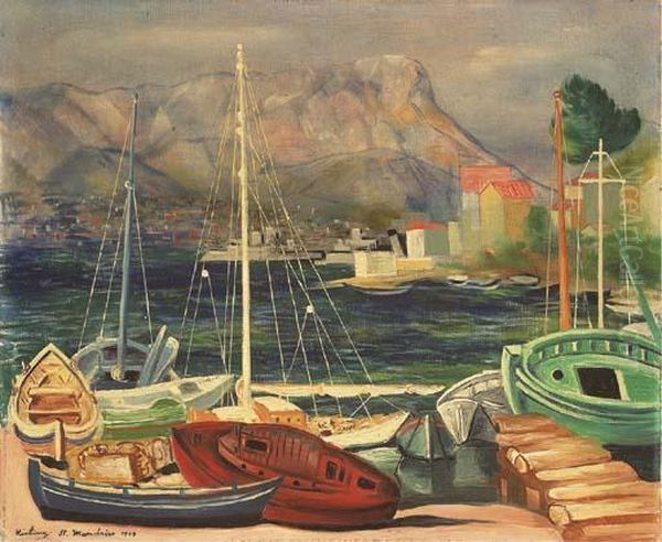 Le Port De Saint-mandrier Oil Painting by Moise Kisling