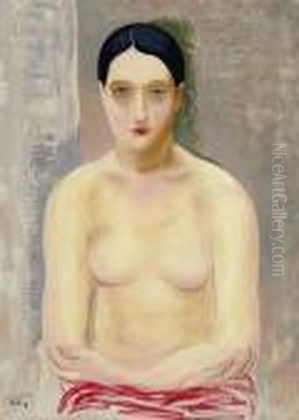 Nu Assis Oil Painting by Moise Kisling