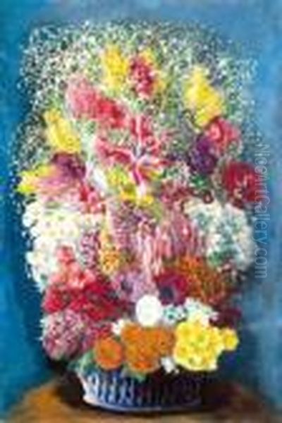 Bouquet De Fleurs Oil Painting by Moise Kisling