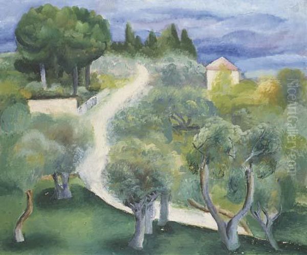 Route De Bandol A Sanary Oil Painting by Moise Kisling