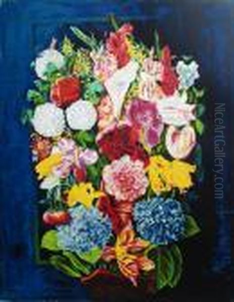 Bouquet Oil Painting by Moise Kisling