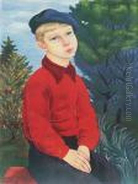 Chlopiec Oil Painting by Moise Kisling