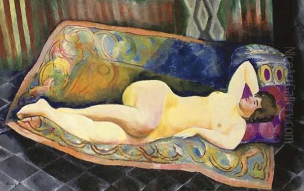 Grand Nu Allonge Oil Painting by Moise Kisling