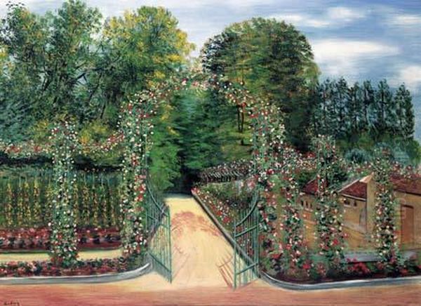 Parc Du Chateau De Gressy Oil Painting by Moise Kisling