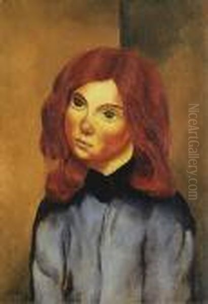 Portrait (la Petite Rouquine) Oil Painting by Moise Kisling