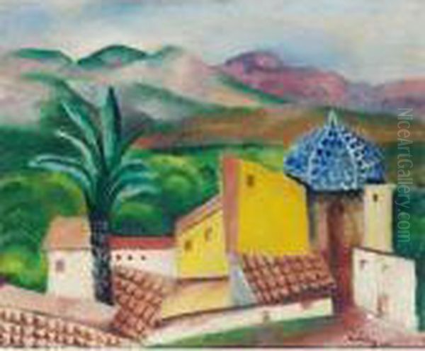 Sagunto Oil Painting by Moise Kisling