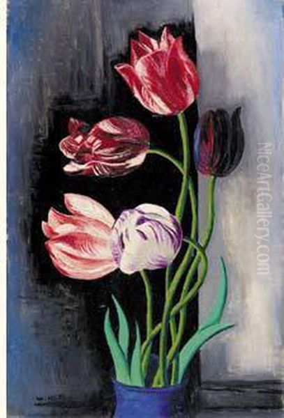 Tulips Oil Painting by Moise Kisling