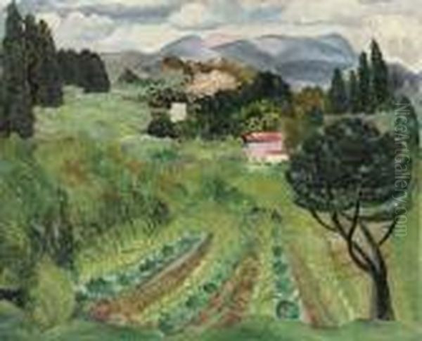 Paysage Provencal Oil Painting by Moise Kisling