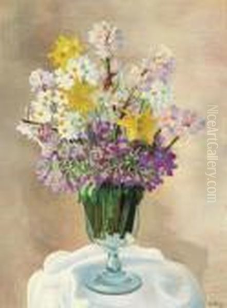 Bouquet Varie Oil Painting by Moise Kisling