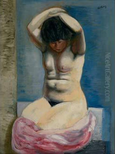 Huile Sur Toile D'origine Oil Painting by Moise Kisling