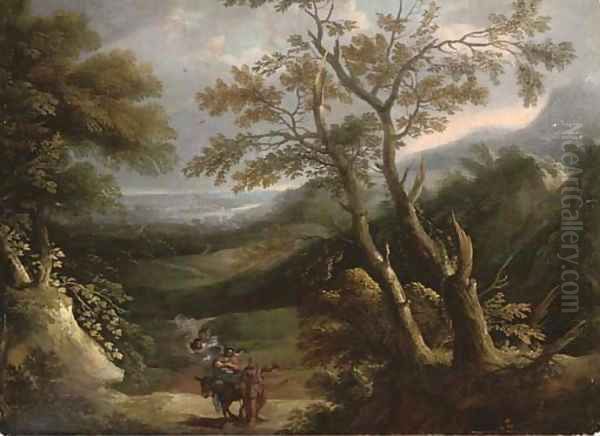 The Flight into Egypt Oil Painting by Jan Frans Van Bloemen (Orizzonte)