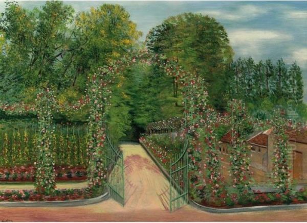 Parc Du Chateau De Gressy Oil Painting by Moise Kisling