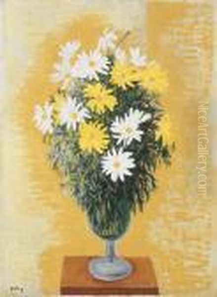 Marguerites Oil Painting by Moise Kisling