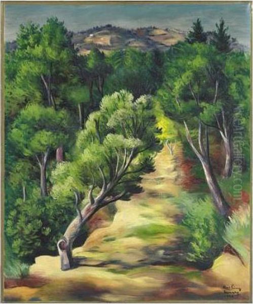 Paysage De Sanary Oil Painting by Moise Kisling