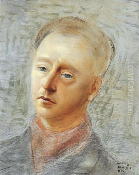 Portrait Of Arthur Rubinstein Oil Painting by Moise Kisling