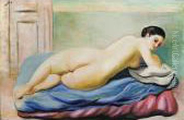 Nu Allonge Oil Painting by Moise Kisling