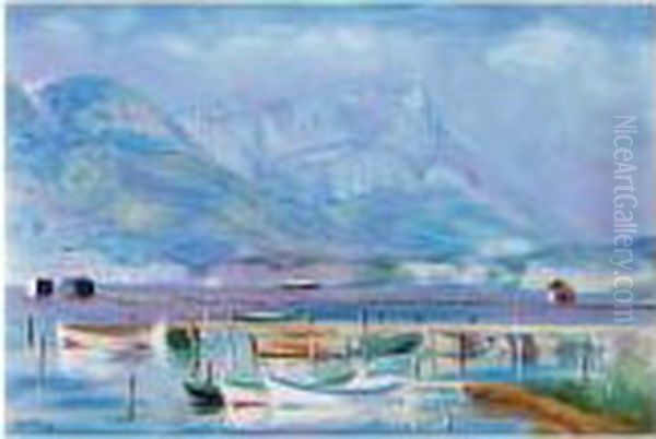 Port De Tamaris Oil Painting by Moise Kisling