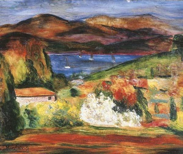 Paysage De Saint-tropez by Moise Kisling