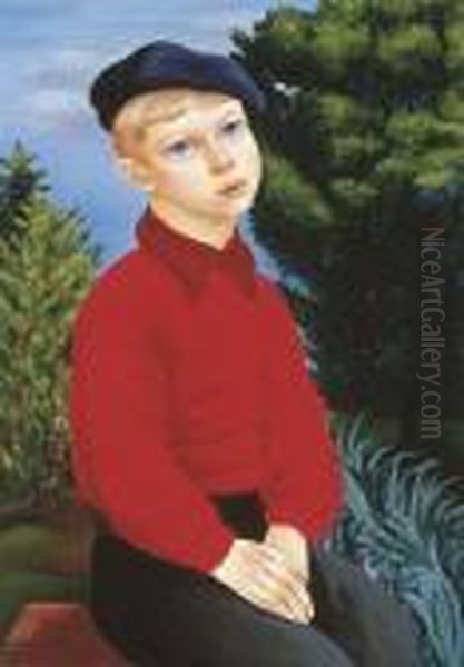 Jeune Garcon Au Beret Oil Painting by Moise Kisling