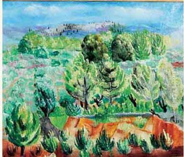 Paysage Du Midi, Circa 1918-1920 Oil Painting by Moise Kisling