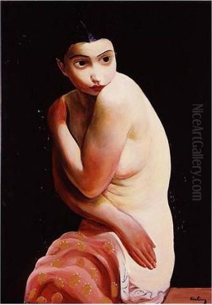 Nu Assis Oil Painting by Moise Kisling